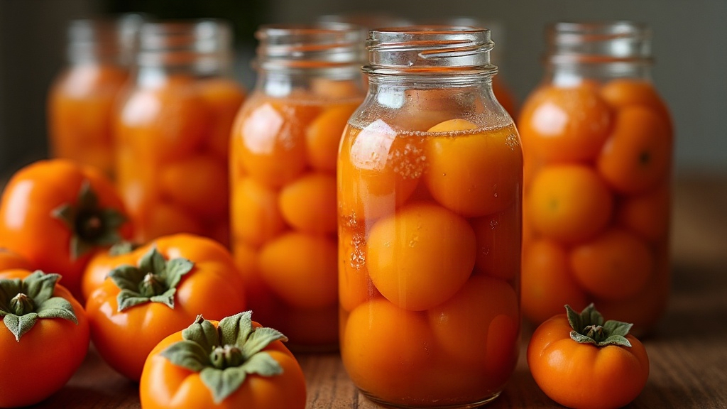 Fermenting Unripe Fuyu Persimmons into Tangy Autumn Vinegar