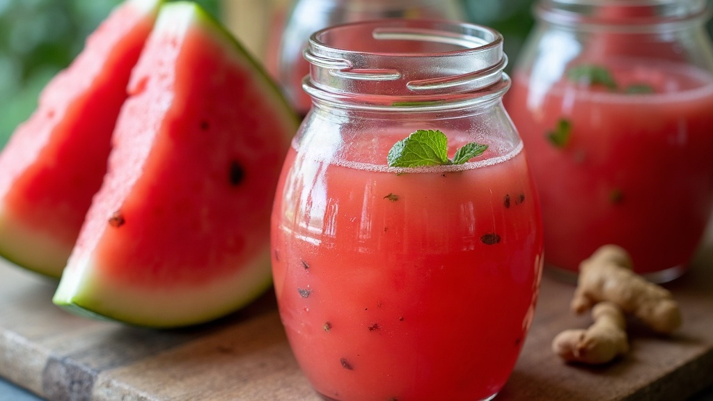 Lacto-Fermented Watermelon Rinds with Ginger and Clove